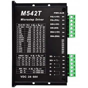 Stepper Motor Driver 24-50VDC 1.5A-4.5A 256 Microstep Driver M542T For 2-Phase, 4-Phase Stepper Motor