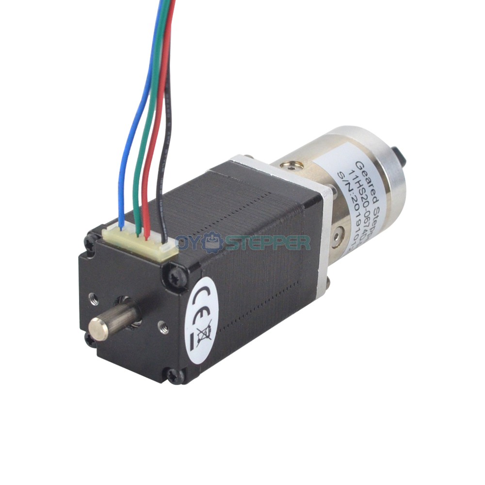 Nema 11 Geared Dual Shaft Stepper Motor Bipolar L=51mm 1.8 Deg 0.14 Ncm  0.67A with14:1 Planetary Gearbox