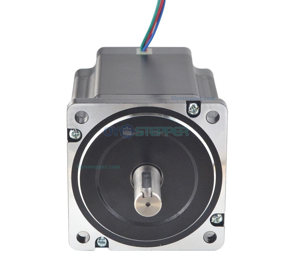 Nema 34 Stepper Motor High Torque Bipolar 1.8 Degree 8.2 Nm(1161.45oz.in) 6.0A 2 Phase 4 Wires  Keyway Shaft 